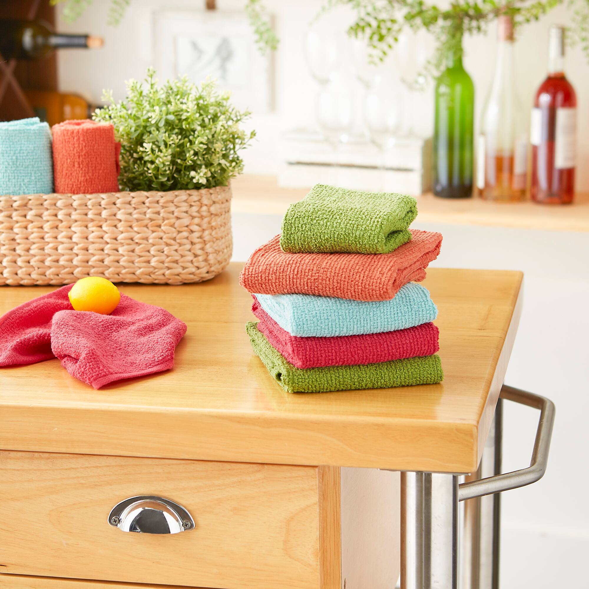 DII® Assorted Bright Bar Mop Dishtowel & Dishcloth (Set of 8)